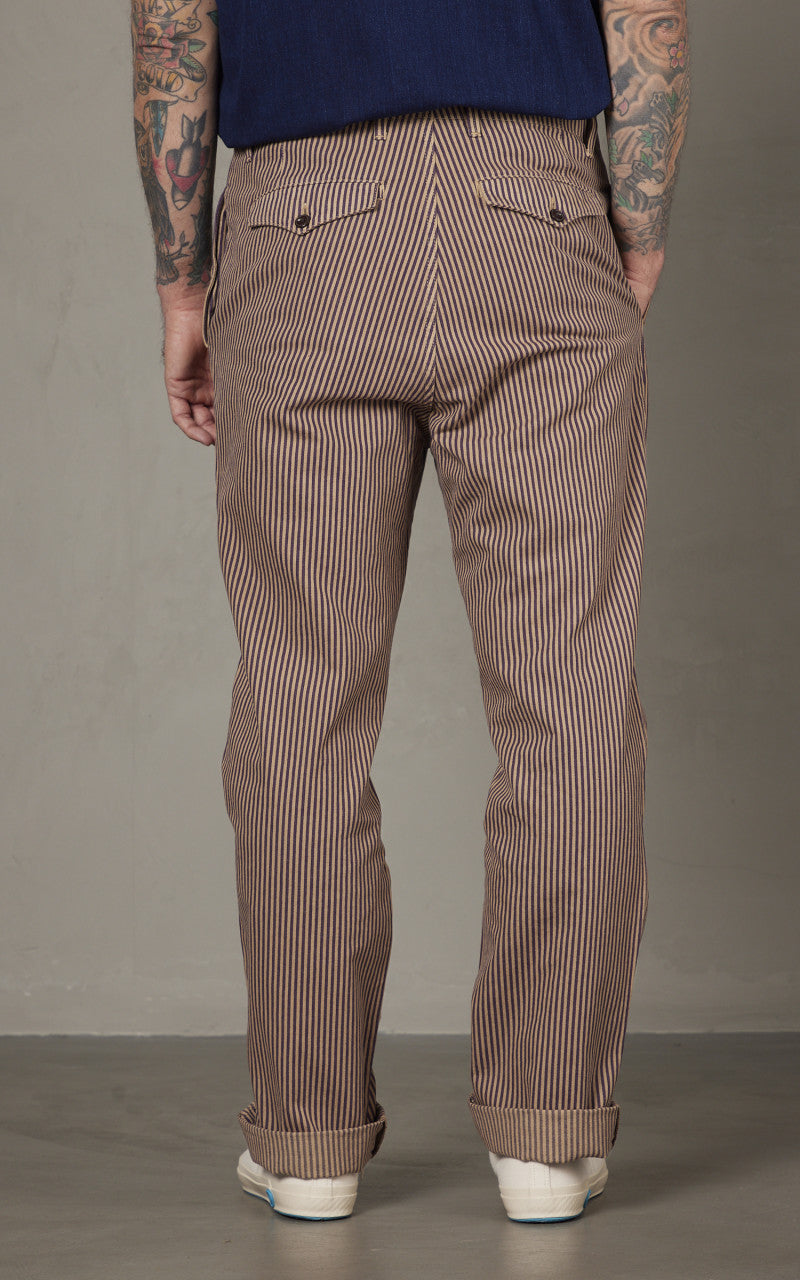 Tellason Army Chino Overdyed Hickory Stripe Desert Sand
