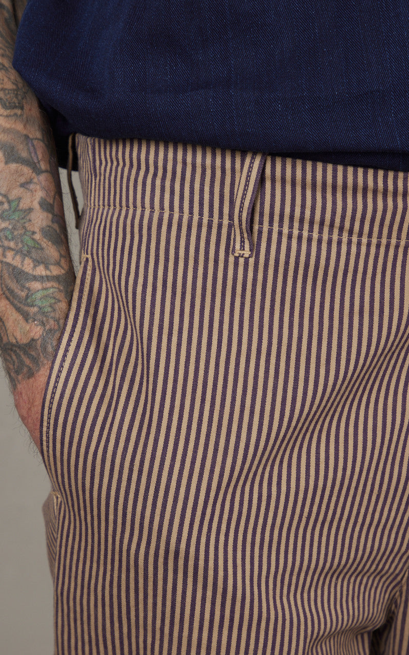 Tellason Army Chino Overdyed Hickory Stripe Desert Sand
