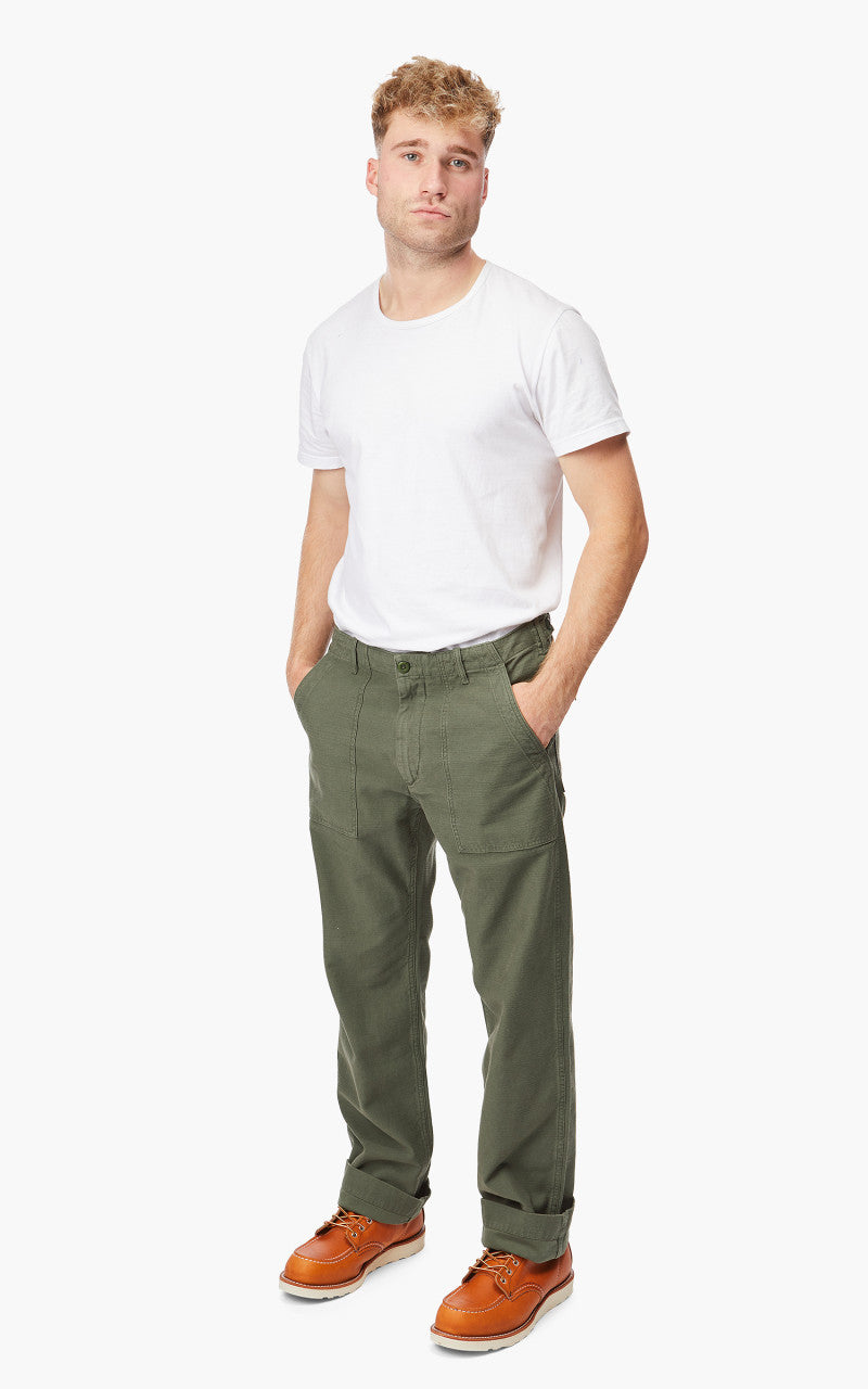 Tellason Fatigue Pant Straight Sateen Olive