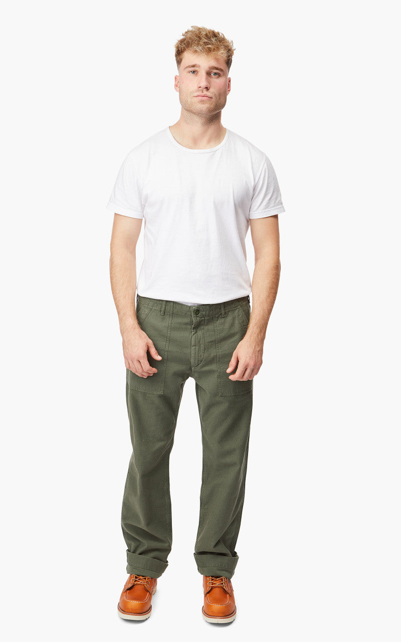 Tellason Fatigue Pant Straight Sateen Olive