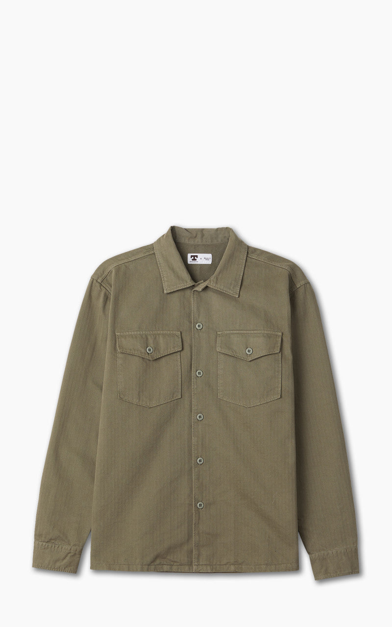 Tellason Fatigue Shirt Herringbone Twill Military