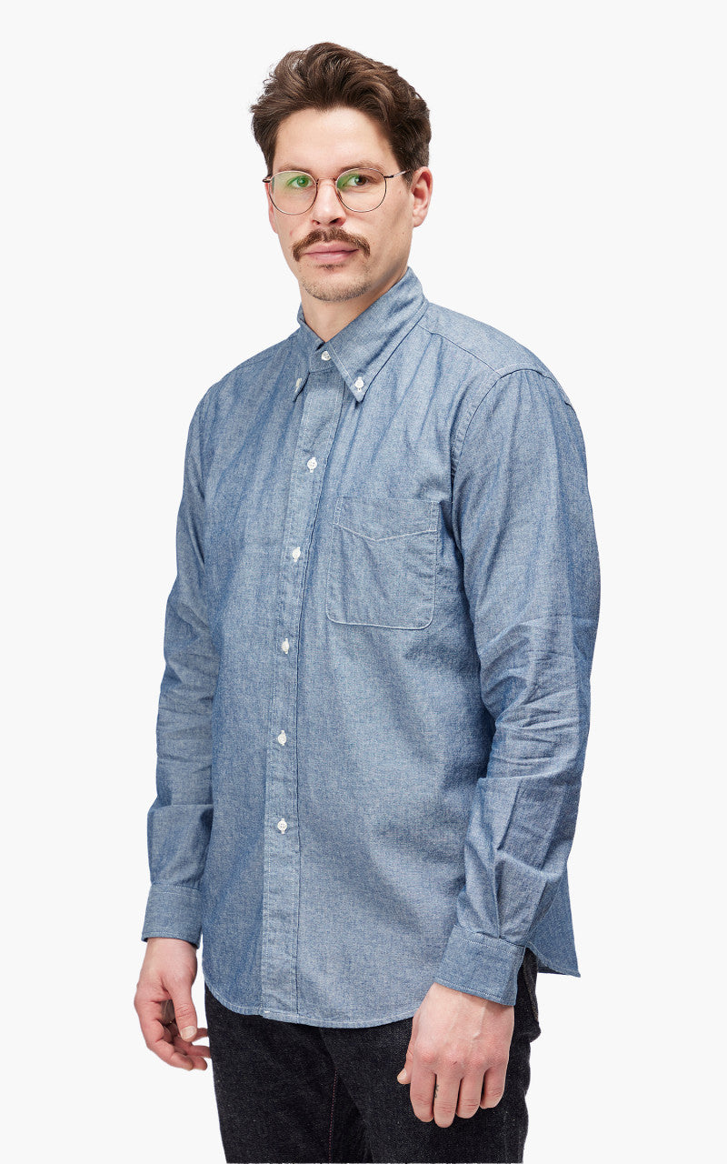 Tellason Button Down Shirt Chambray Light Blue