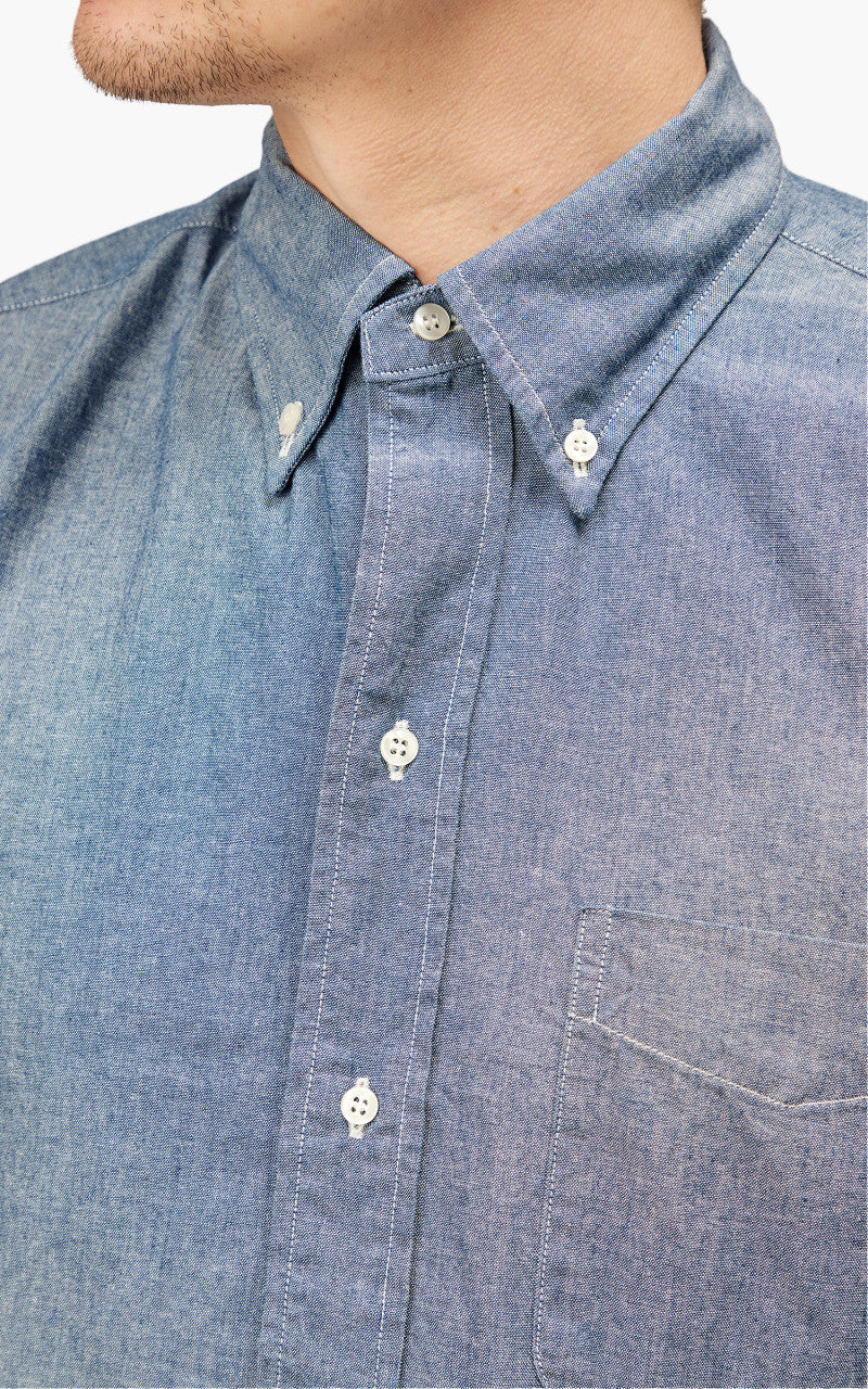 Tellason Button Down Shirt Chambray Light Blue