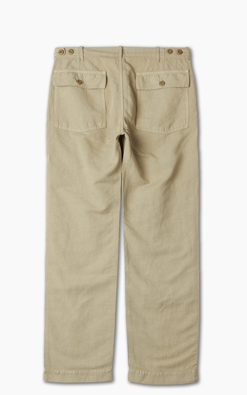 Tellason Fatigue Pant Straight Cotton Linen Slub Desert Sand