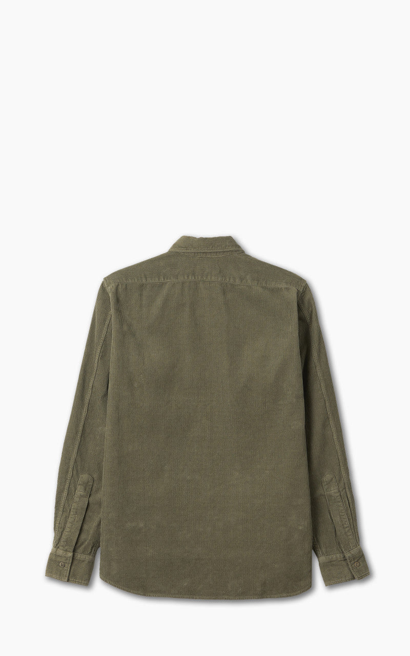 Tellason Clampdown Shirt Corduroy Millerighe Moss