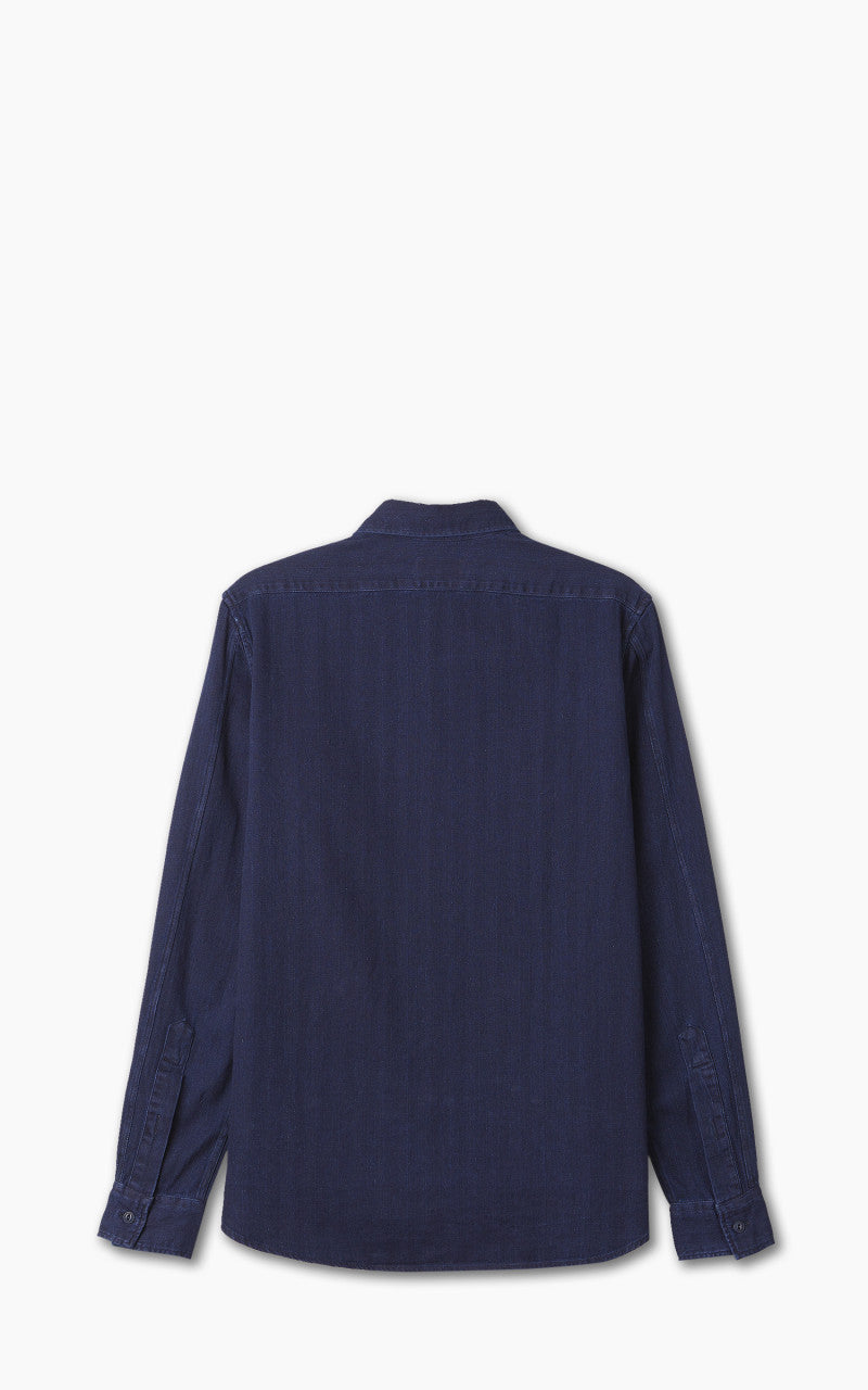 Tellason Clampdown Shirt Fine HBT Real Indigo