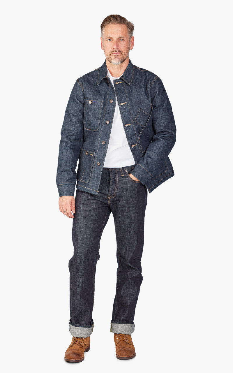 Tellason Coverall Jacket Blanket Lined Selvedge Denim Indigo 16.5oz