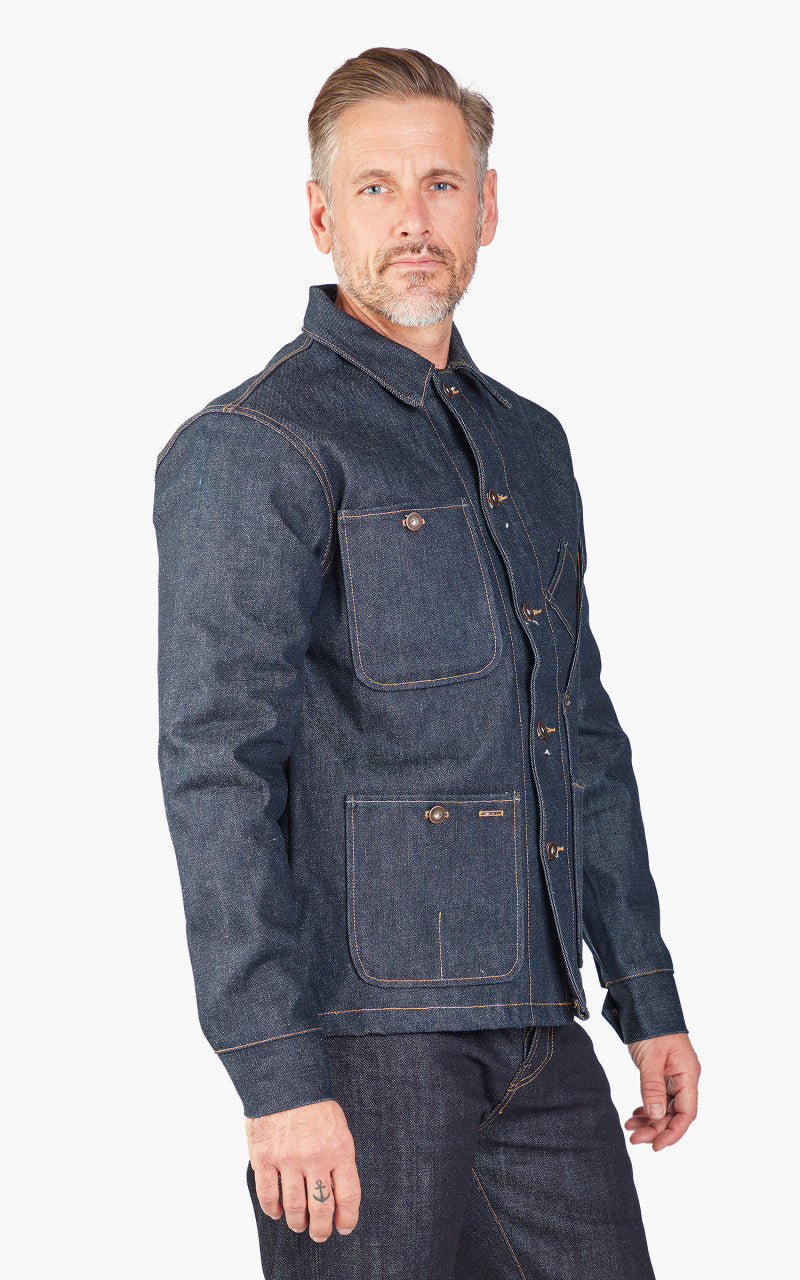 Tellason Coverall Jacket Blanket Lined Selvedge Denim Indigo 16.5oz