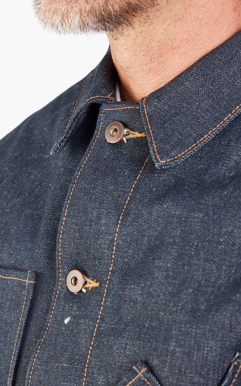 Tellason Coverall Jacket Blanket Lined Selvedge Denim Indigo 16.5oz