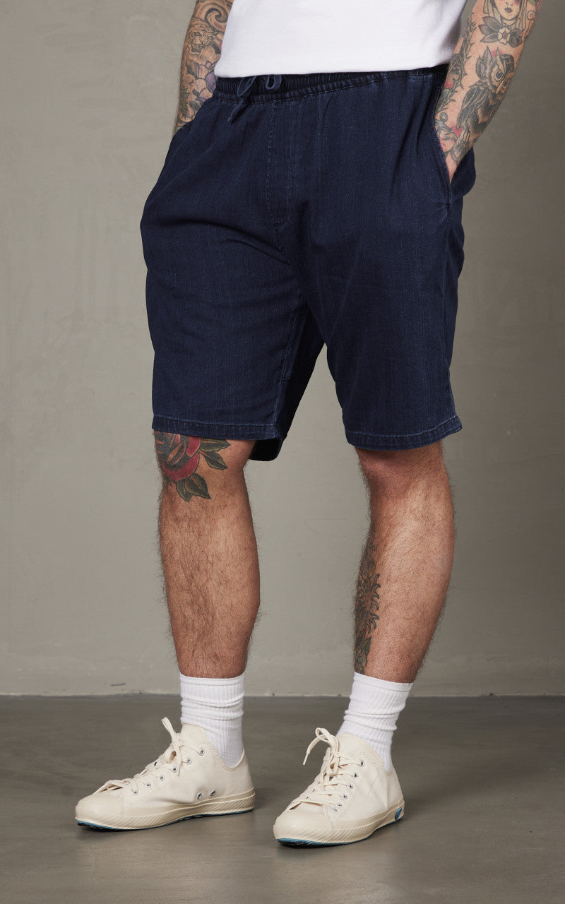 Tellason Easy Shorts Herringbone Dyed Indigo