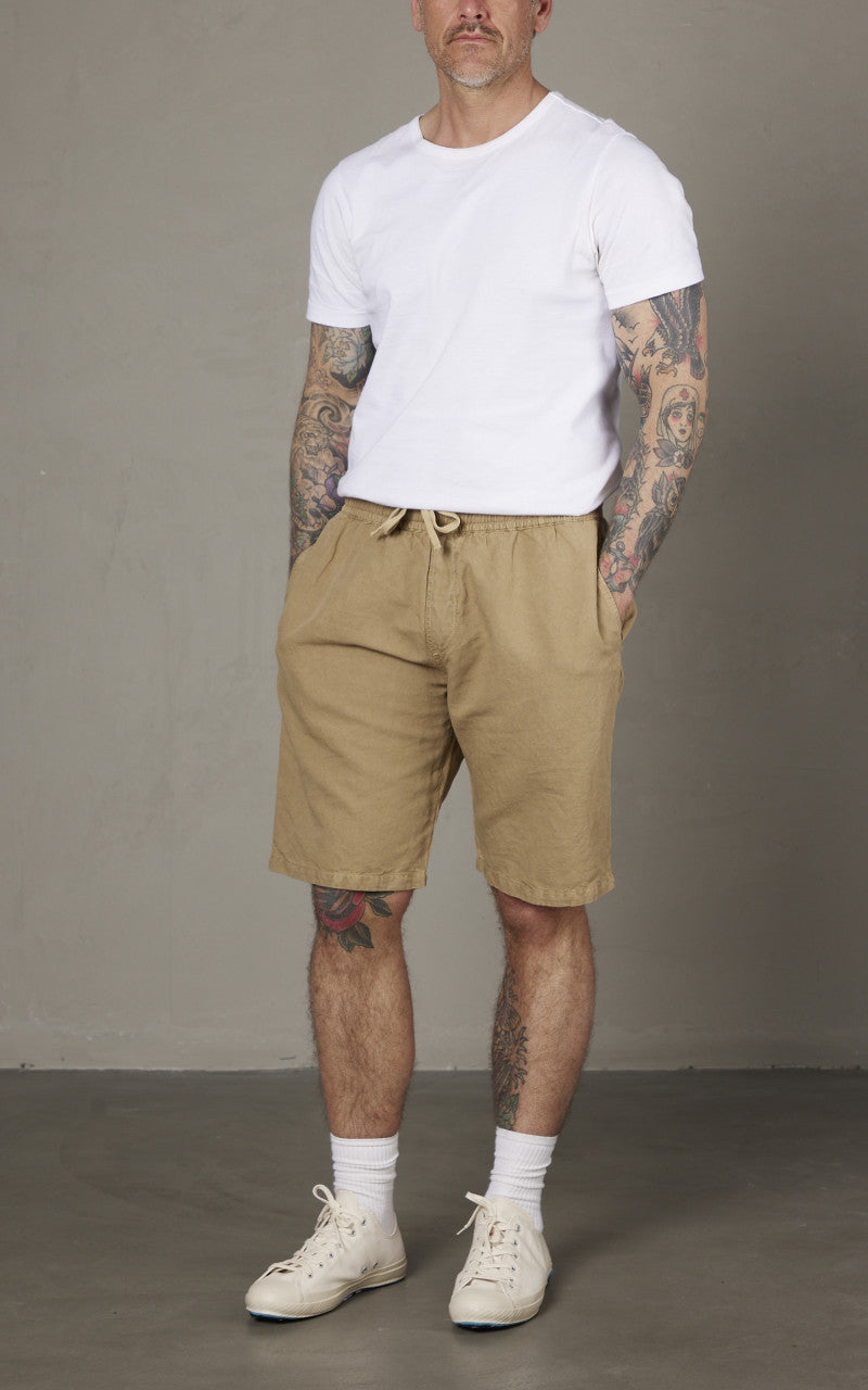 Tellason Easy Shorts Cotton Linen Slub Desert Sand