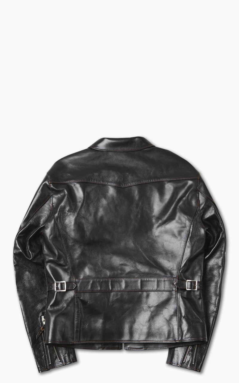 The Flat Head FN-LJ-HS005 Horsehide Single Rider Jacket Black