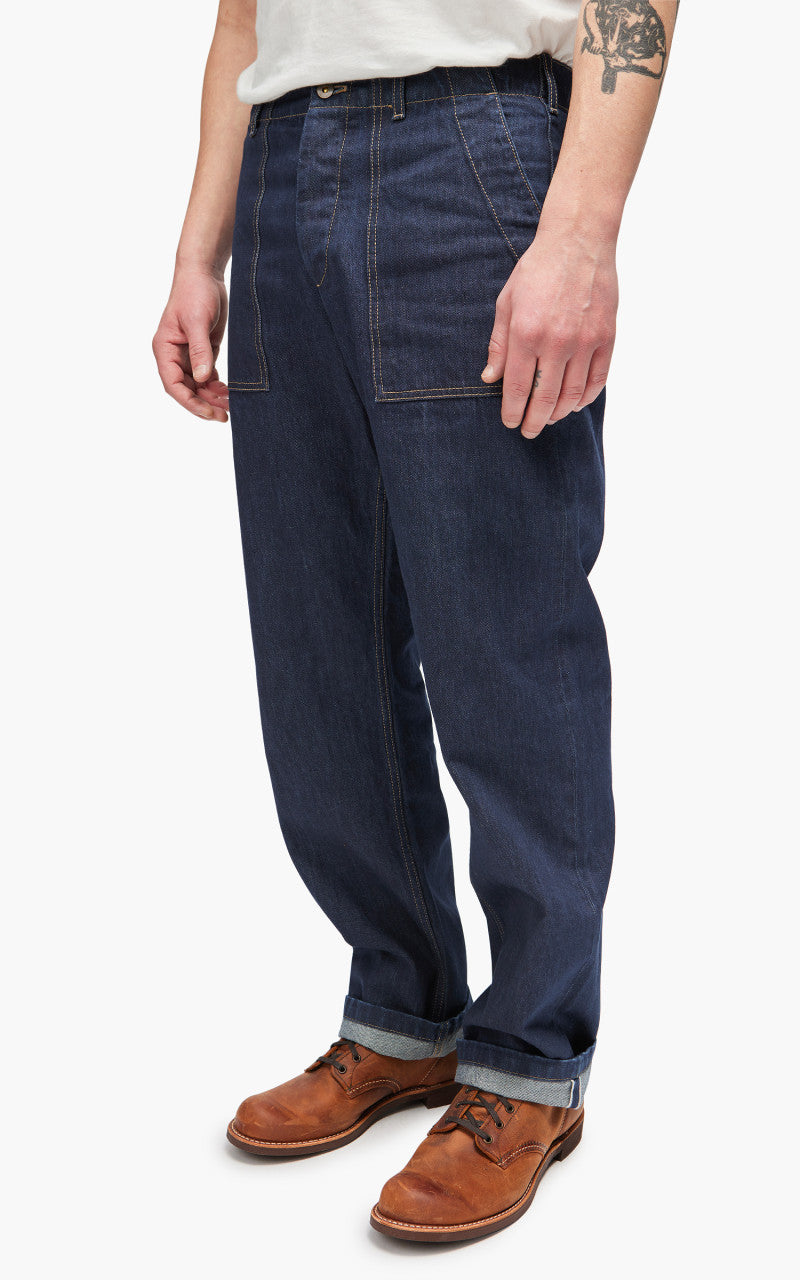 The Quartermaster Fatigue Pant Rinsed Denim Selvegde Indigo