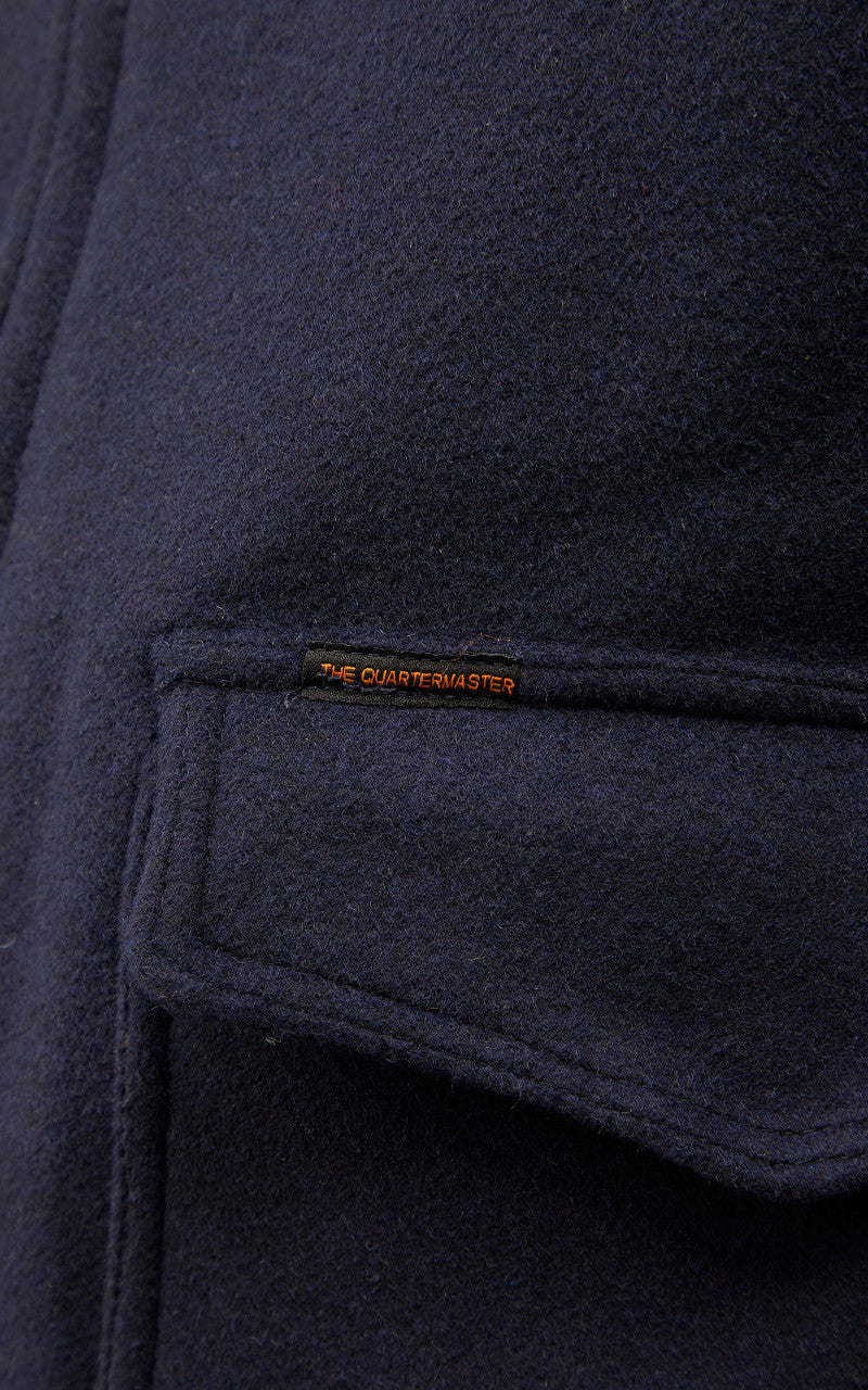 The Quartermaster A2 Flight Jacket Wool Navy