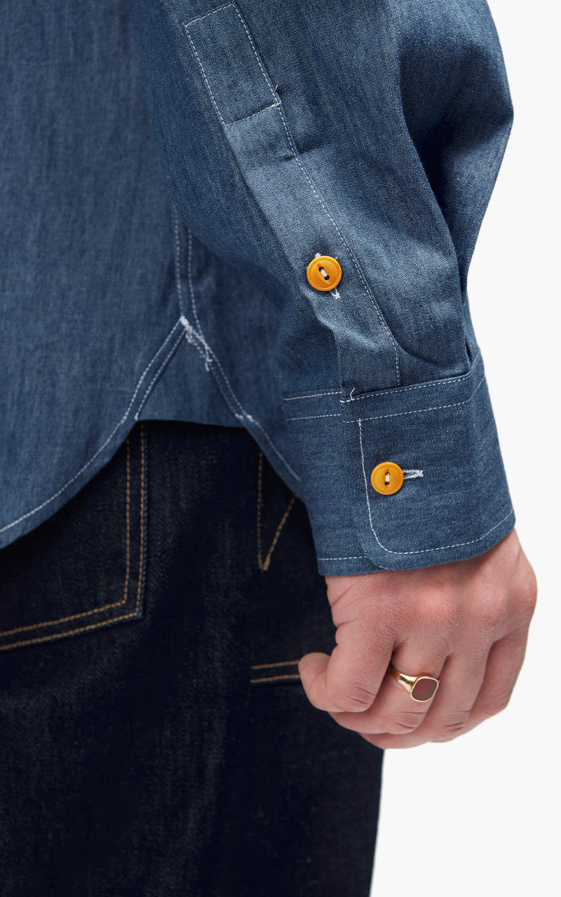 The Quartermaster Work Shirt Denim Wash Light Blue