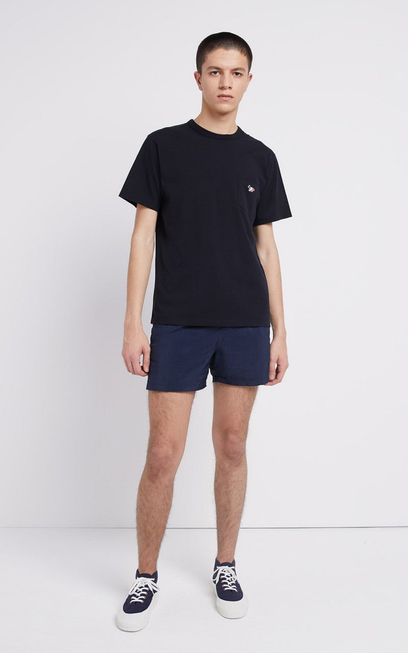 Maison Kitsuné Tricolor Fox Patch Pocket T-Shirt Black