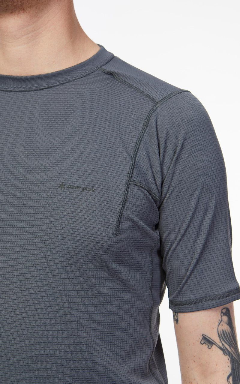 Snow Peak Pe Power Dry S/S Tee Grey