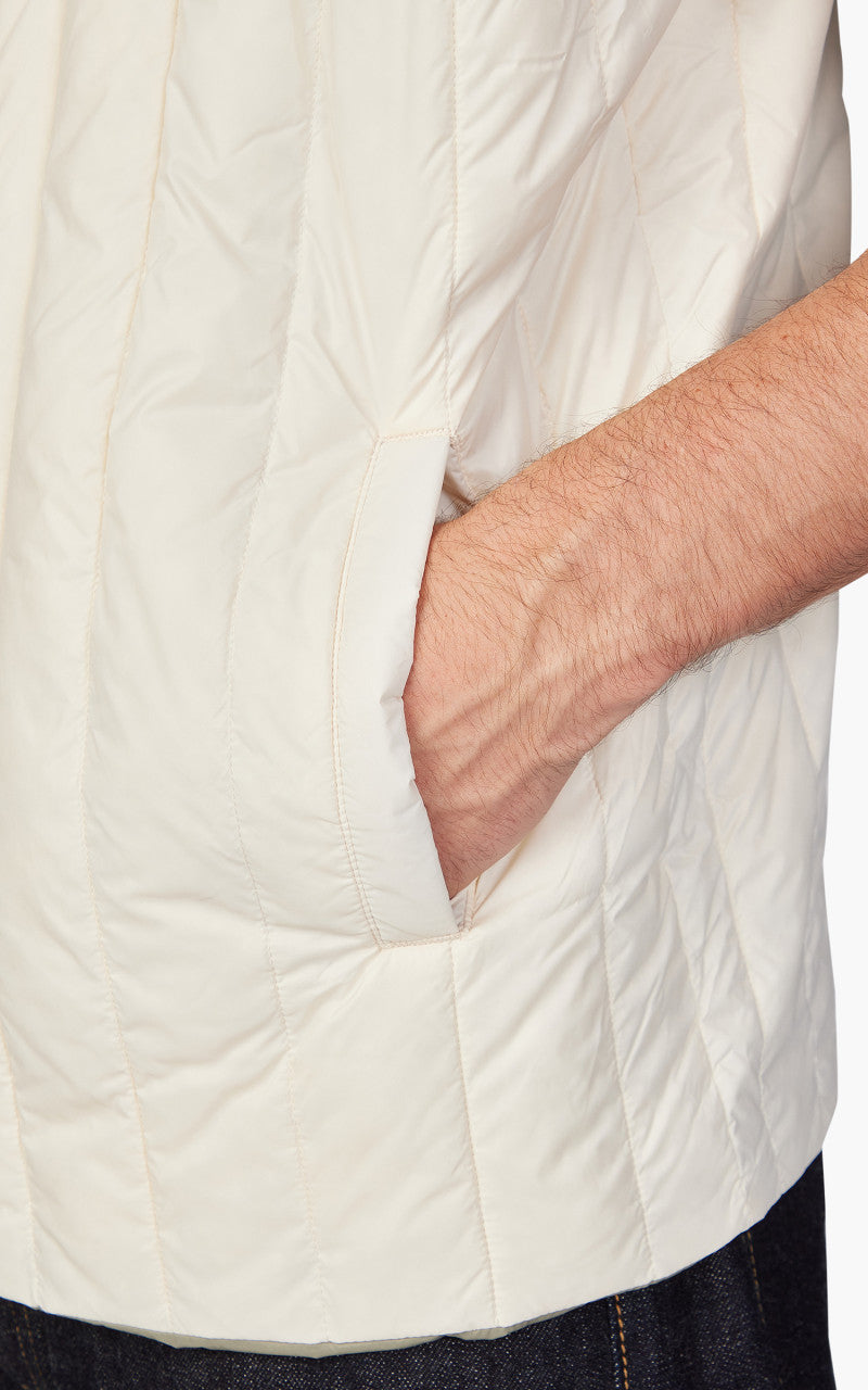 Taion x Beams Lights Reversible China Inner Vest Off White/Sage