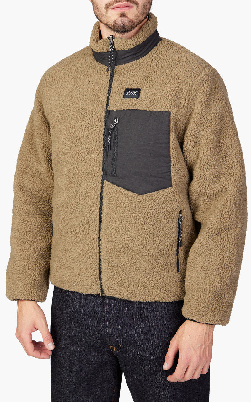 Taion Reversible Down x Boa Jacket Black/Beige