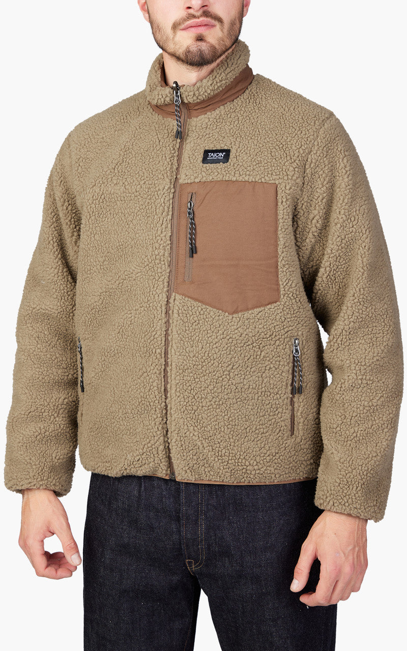 Taion Reversible Down x Boa Jacket Light Brown/Beige