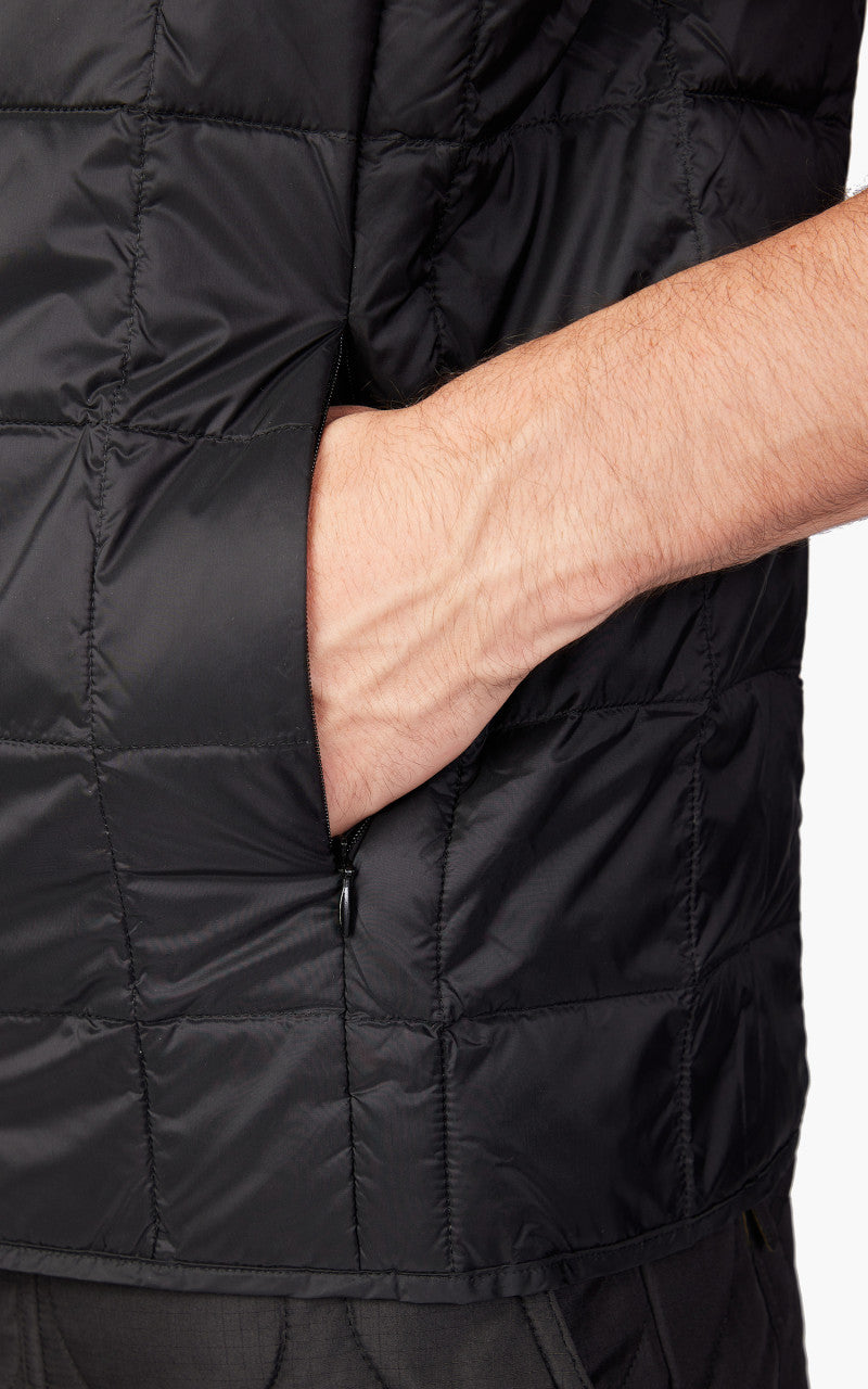 Taion V-Neck Button Down Vest Black