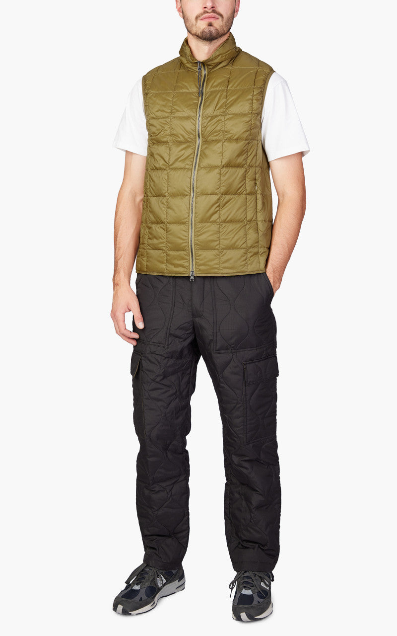 Taion HI-Neck Zip Down Vest Beige