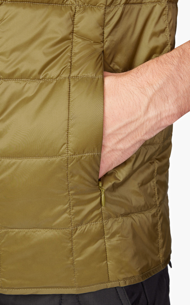 Taion HI-Neck Zip Down Vest Beige