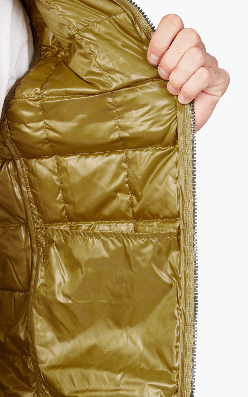 Taion HI-Neck Zip Down Vest Beige