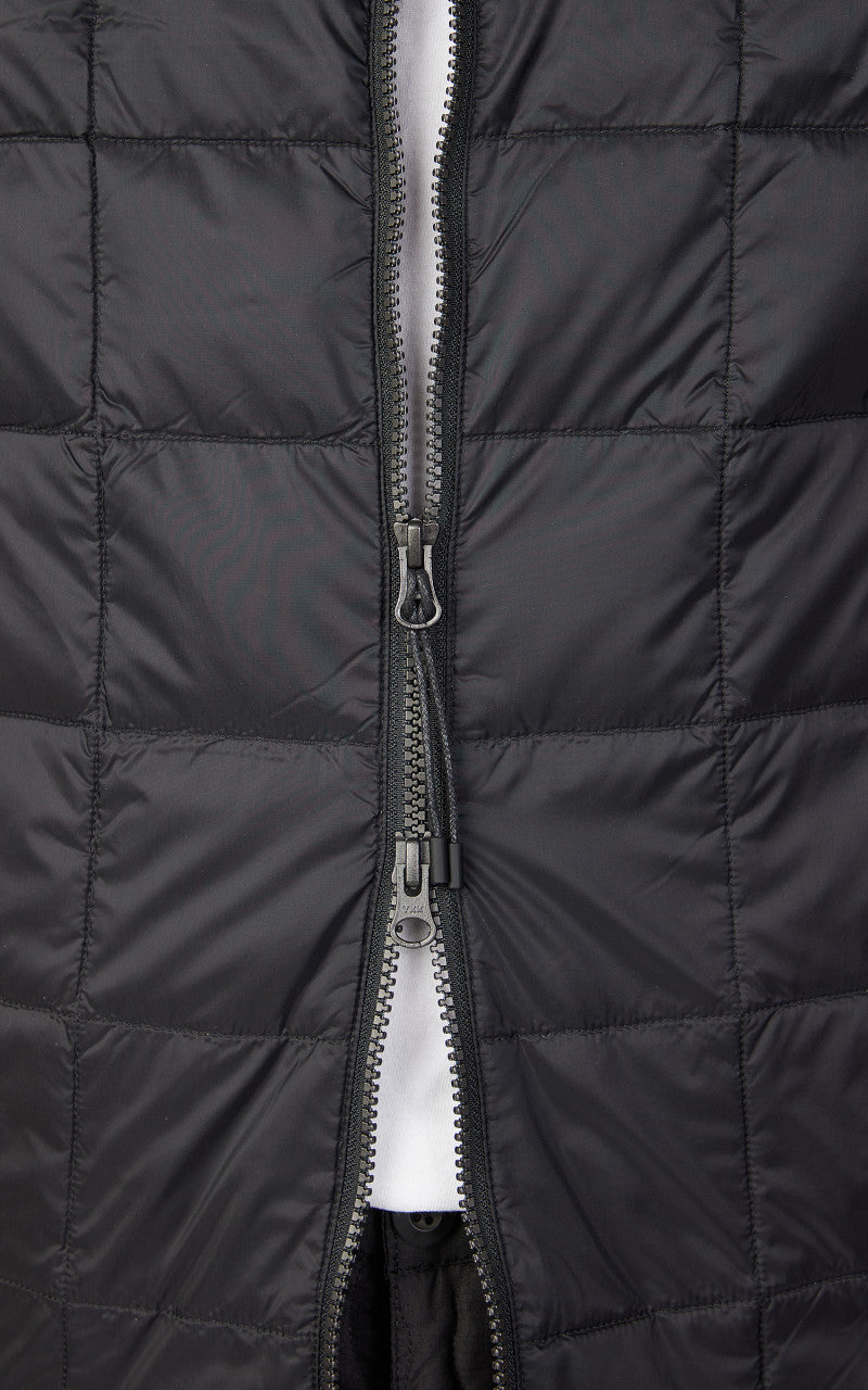 Taion HI-Neck Zip Down Vest Black
