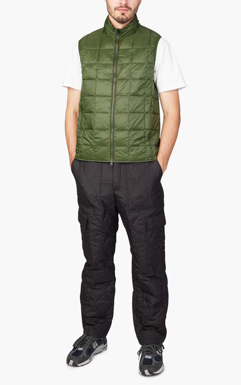 Taion HI-Neck Zip Down Vest Olive