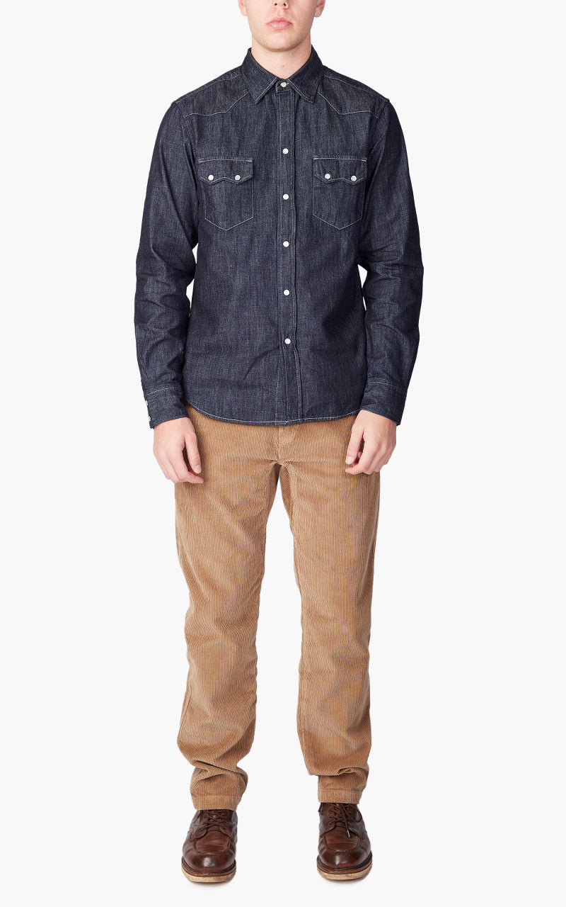 Tellason Cowboy Shirt Dry Indigo