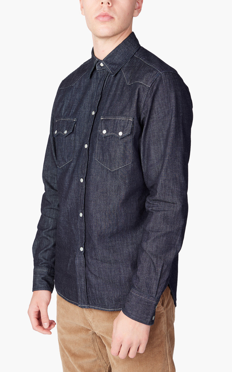 Tellason Cowboy Shirt Dry Indigo