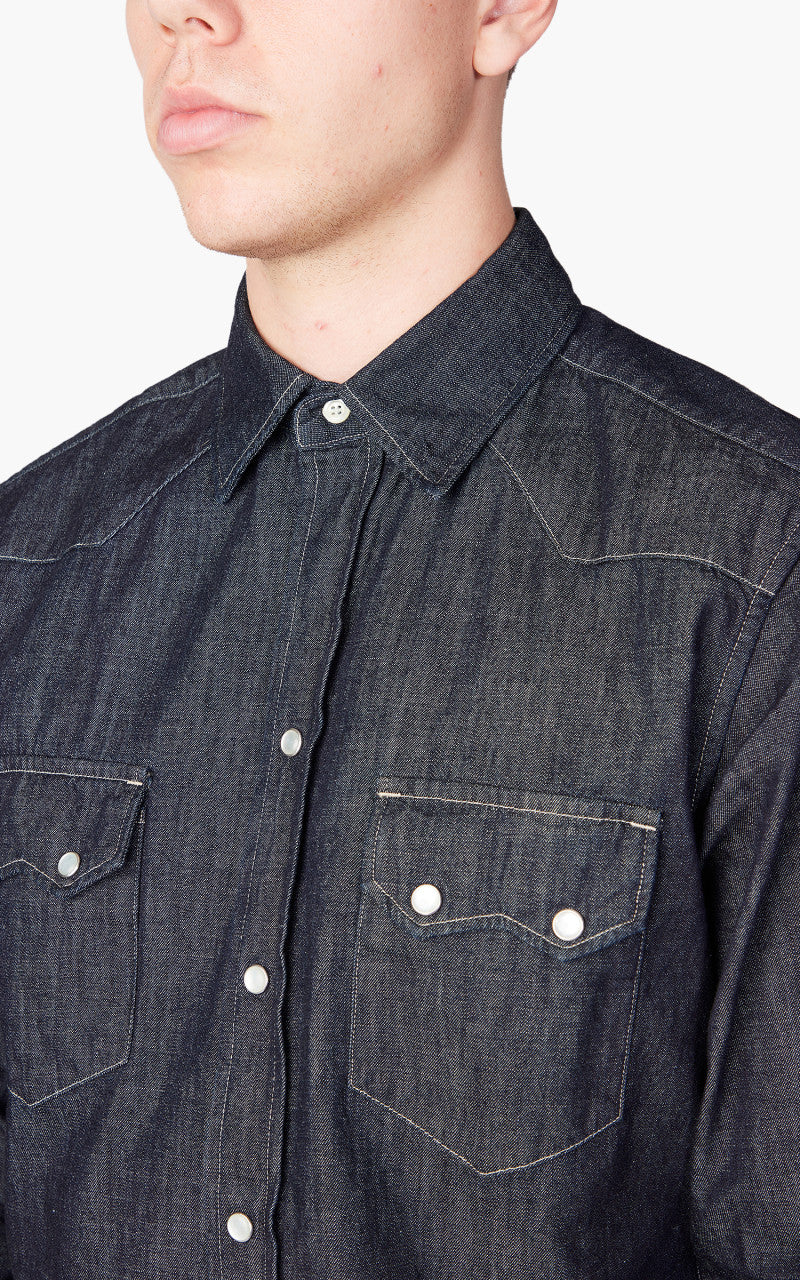 Tellason Cowboy Shirt Dry Indigo