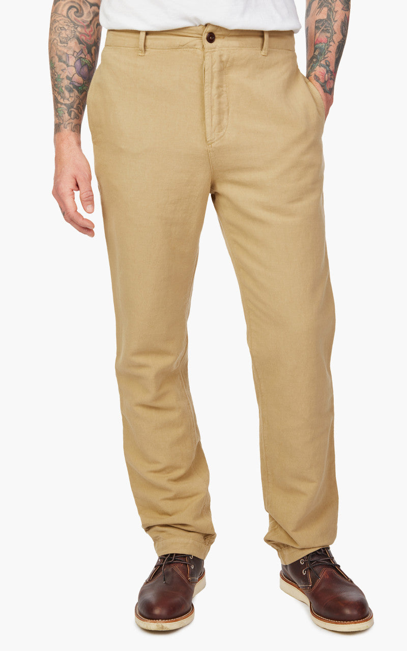 Tellason Army Chino Cotton Linen Slub Desert Sand