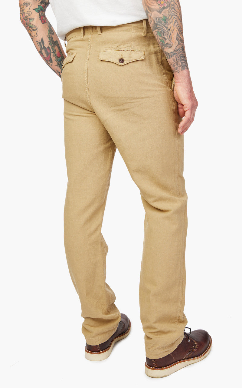 Tellason Army Chino Cotton Linen Slub Desert Sand