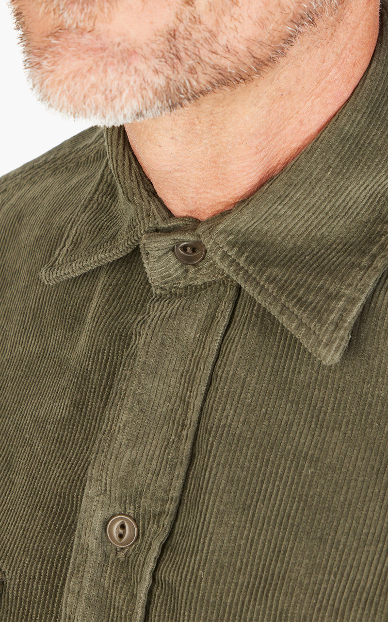 Tellason Clampdown Shirt Corduroy Millerighe Moss