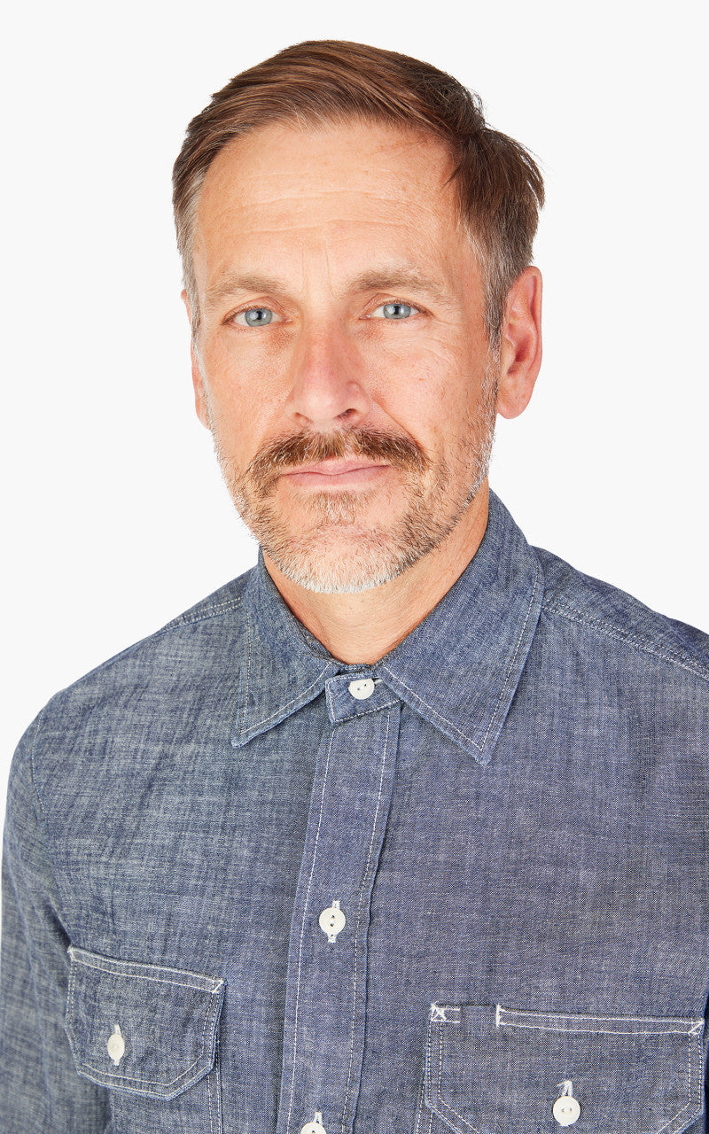 Tellason Clampdown Shirt Chambray Blue