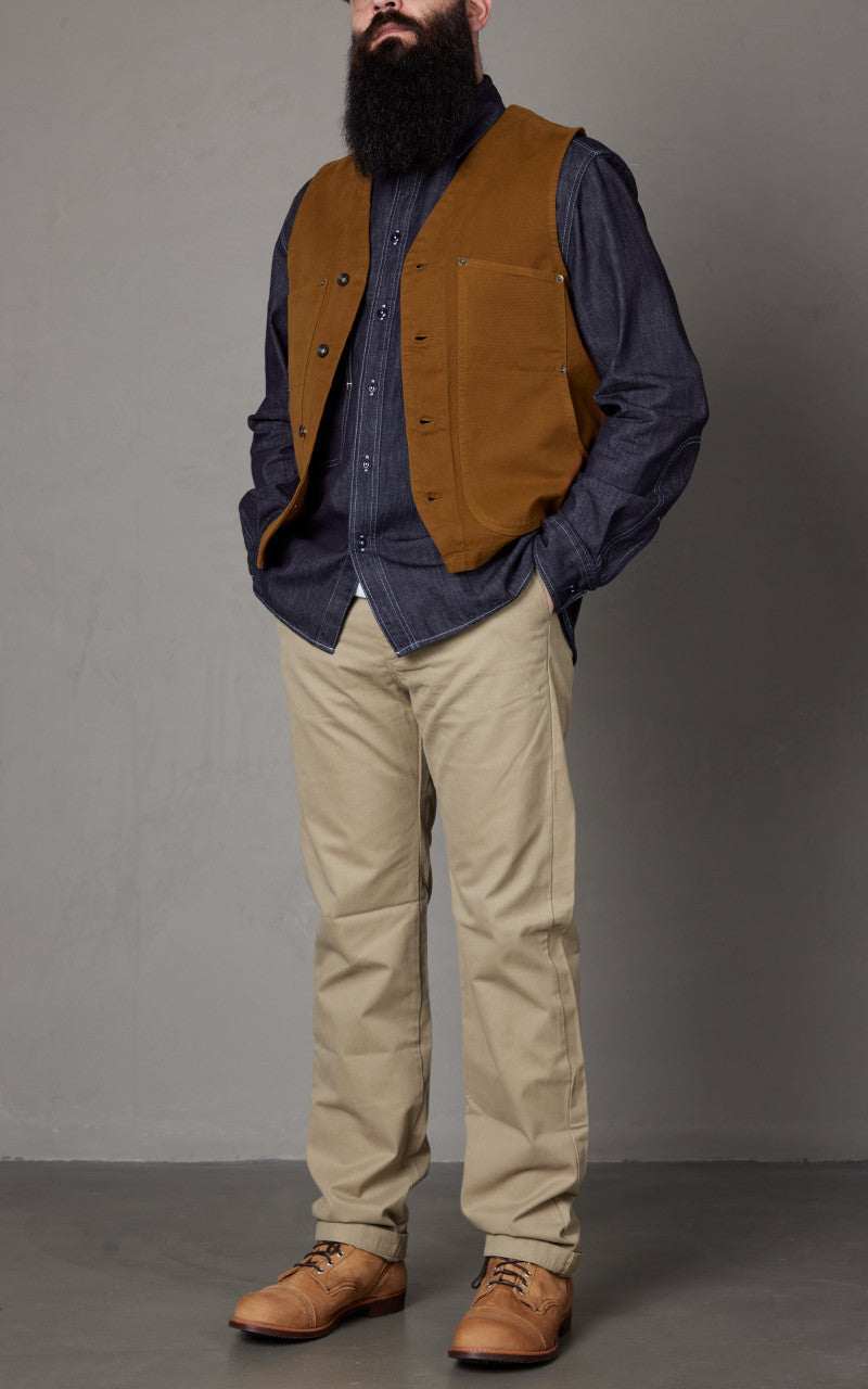 Tellason Ranchhand Vest Canvas Tobac