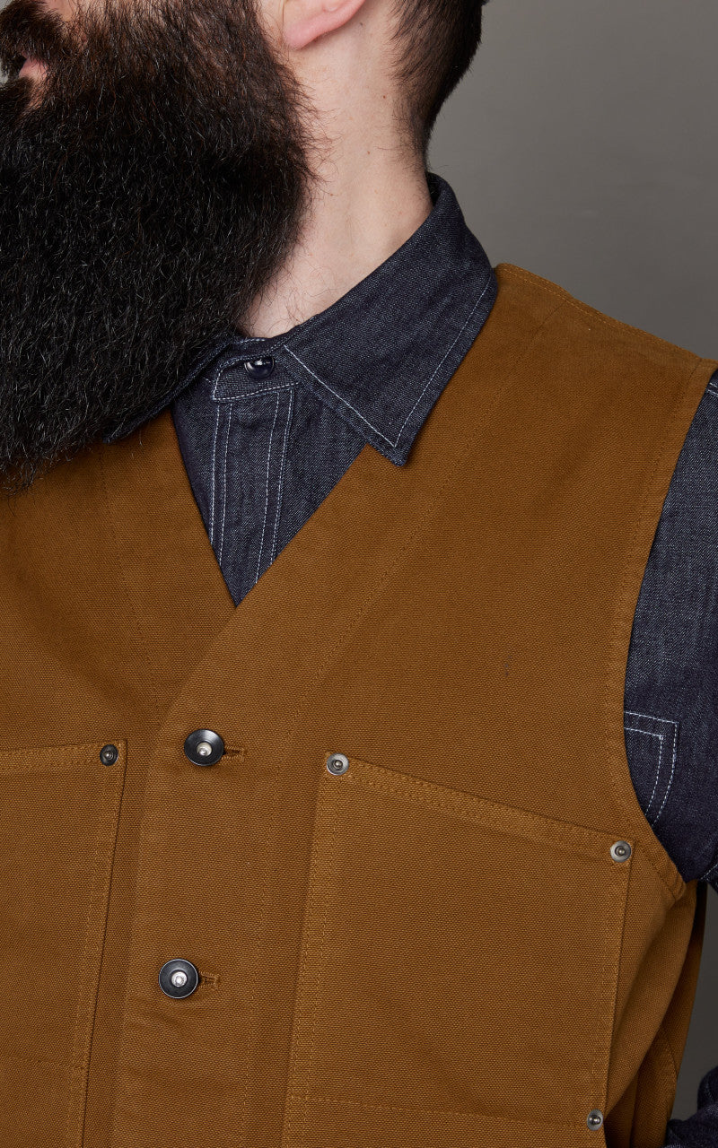 Tellason Ranchhand Vest Canvas Tobac