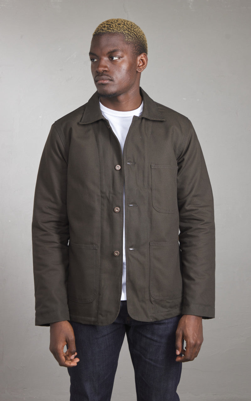 Tellason Baker Jacket Japanese Canvas Lined Brown