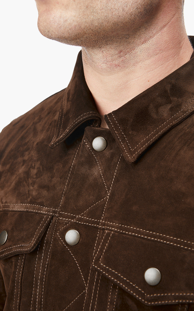 定価　83600円 SUEDE TRUCKER JACKET ブラウン　サイズ2 Buy Tan Suede Western Trucker Jacket Online in India - Etsy