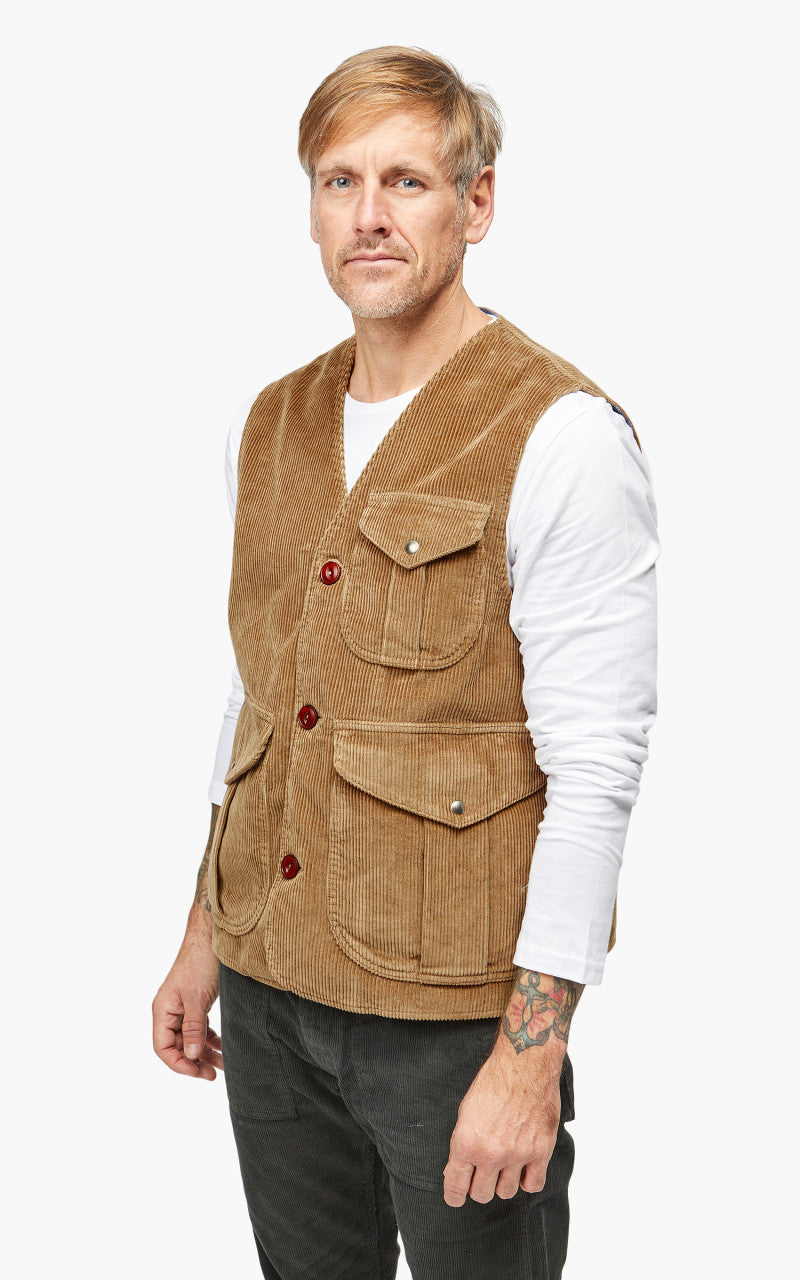 Tellason Hunting Vest Kindermann Corduroy Taupe
