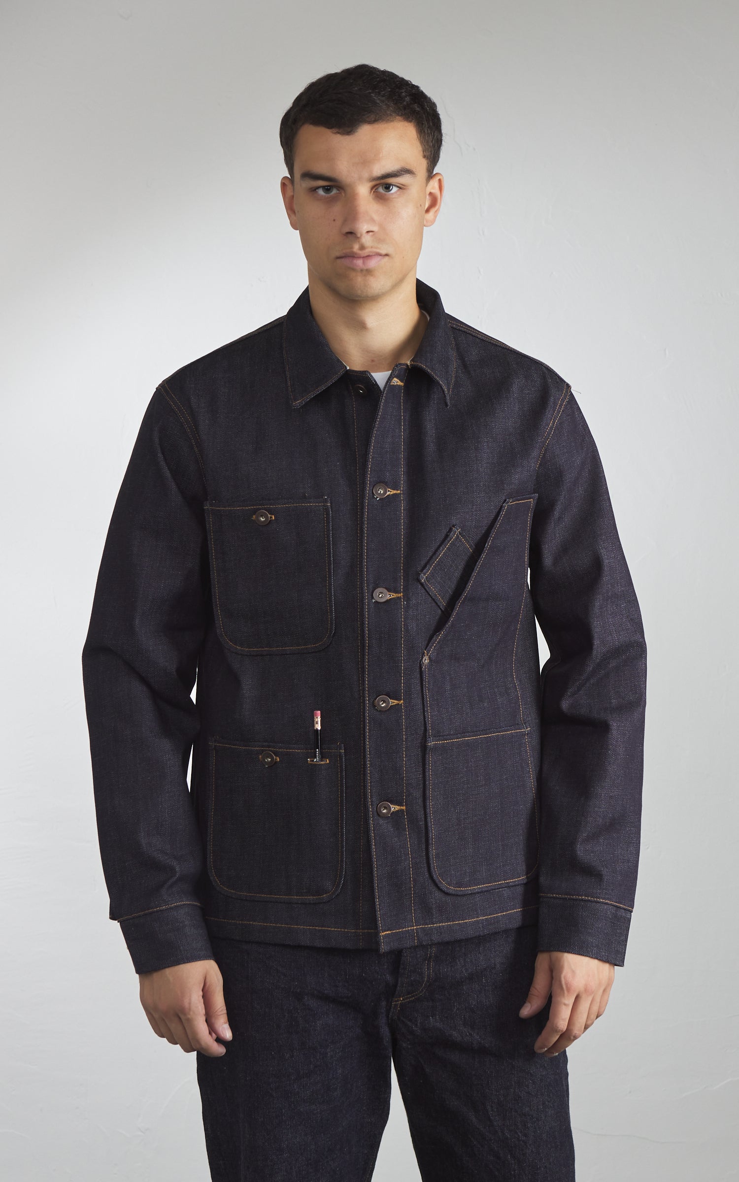 Tellason Coverall Jacket Selvedge Denim Indigo 12.5oz
