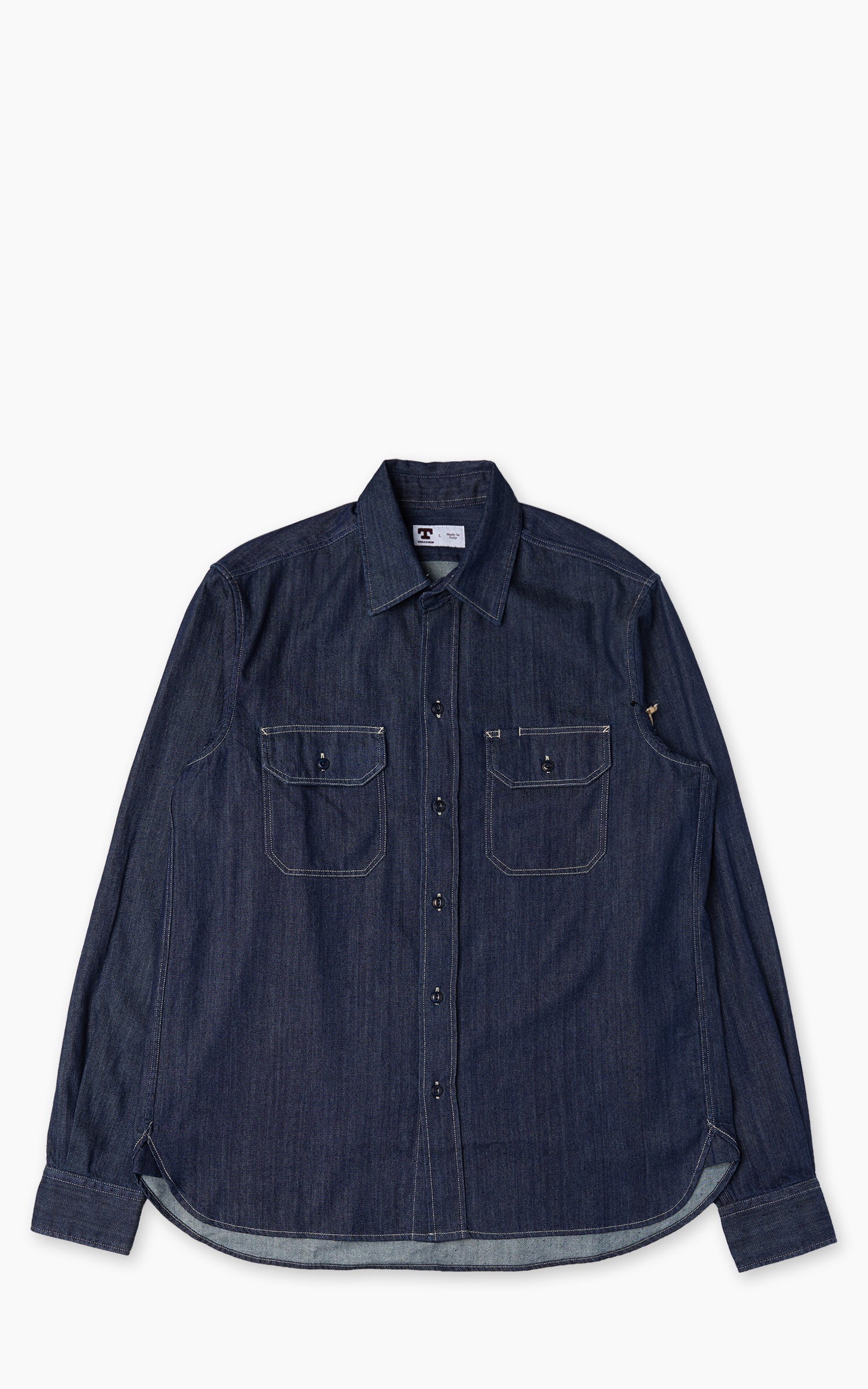 Tellason Clampdown Shirt Namita Denim Rinsed