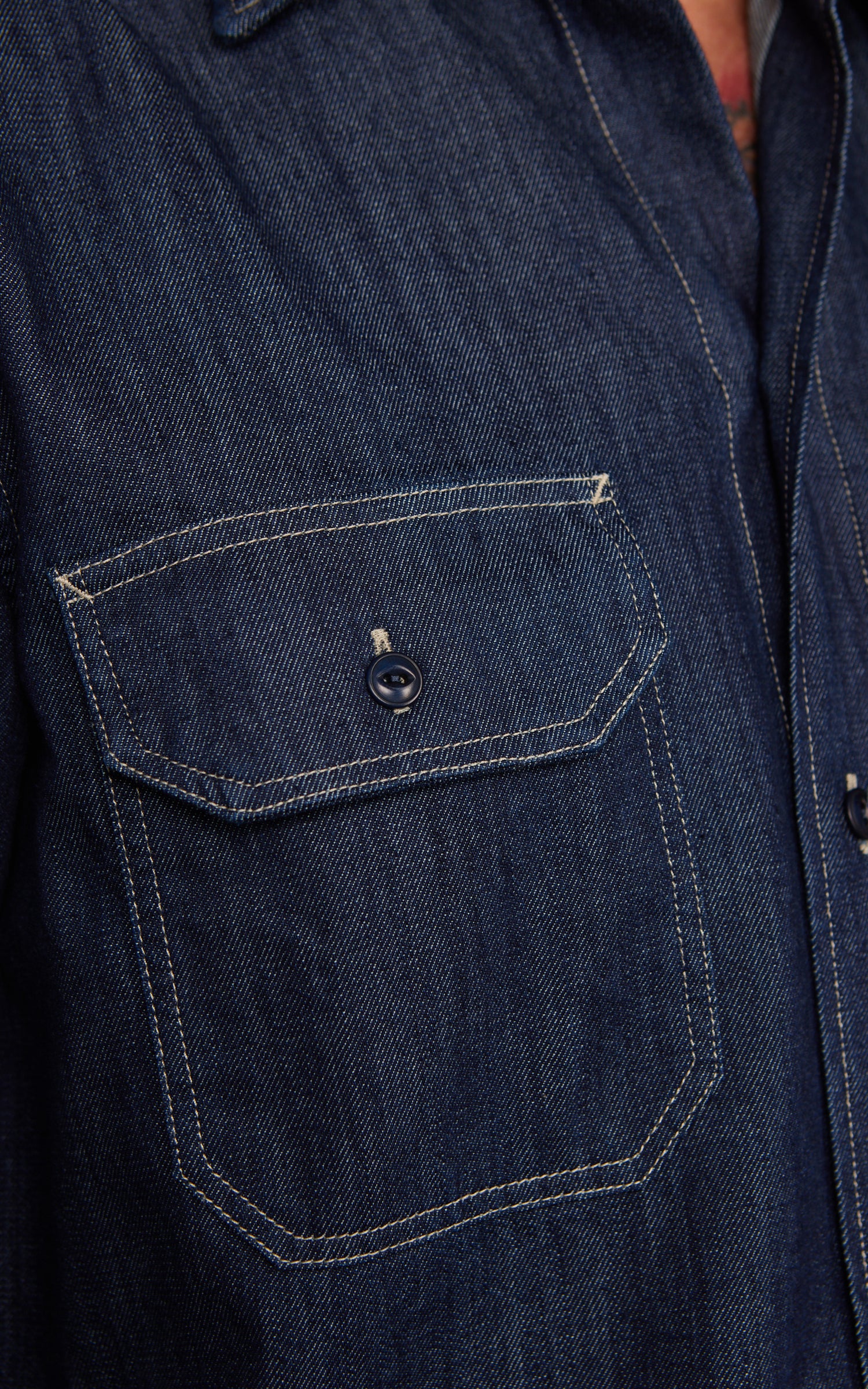 Tellason Clampdown Shirt Namita Denim Rinsed