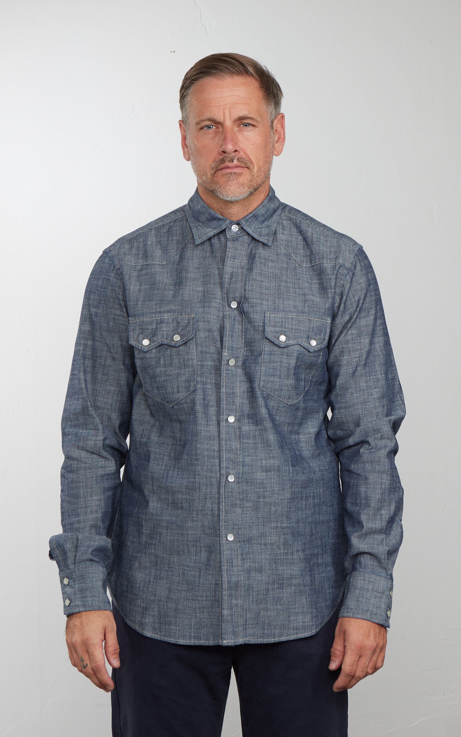 Tellason Cowboy Shirt New Chambray Blue