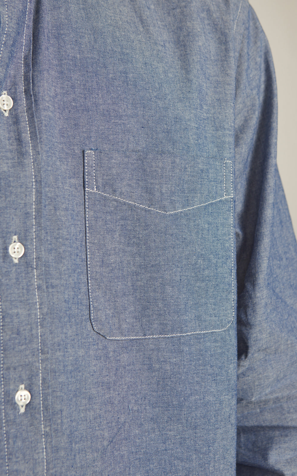 Tellason Button Down Shirt Chambray Light Blue