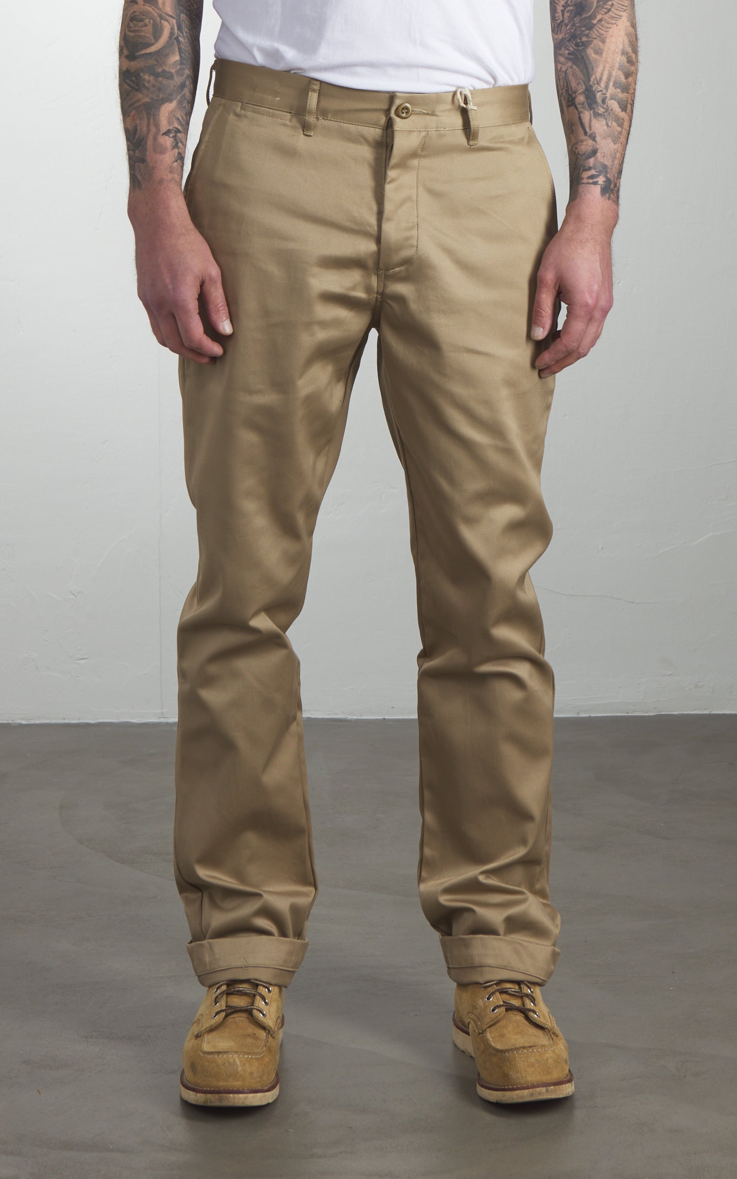 Tellason Chino Pant Heavyweight Japanese Twill Straight Tan
