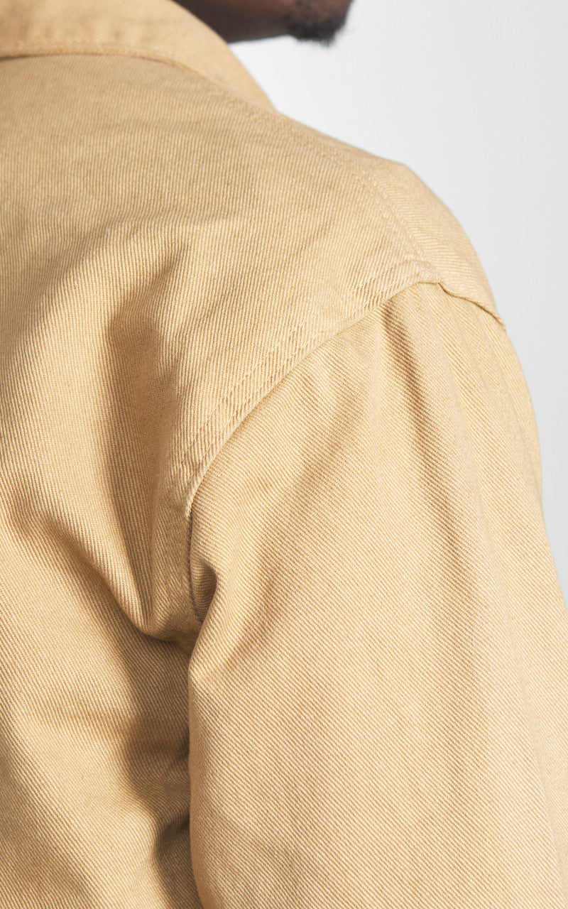 Tellason Coverall Jacket Garment Dyed Denim British Tan