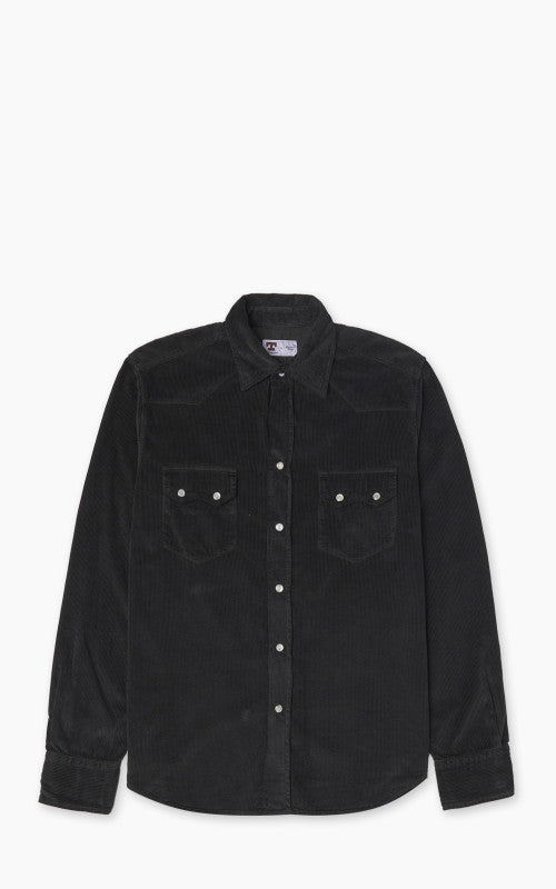 Tellason Cowboy Shirt Vell Millerighe Corduroy Black
